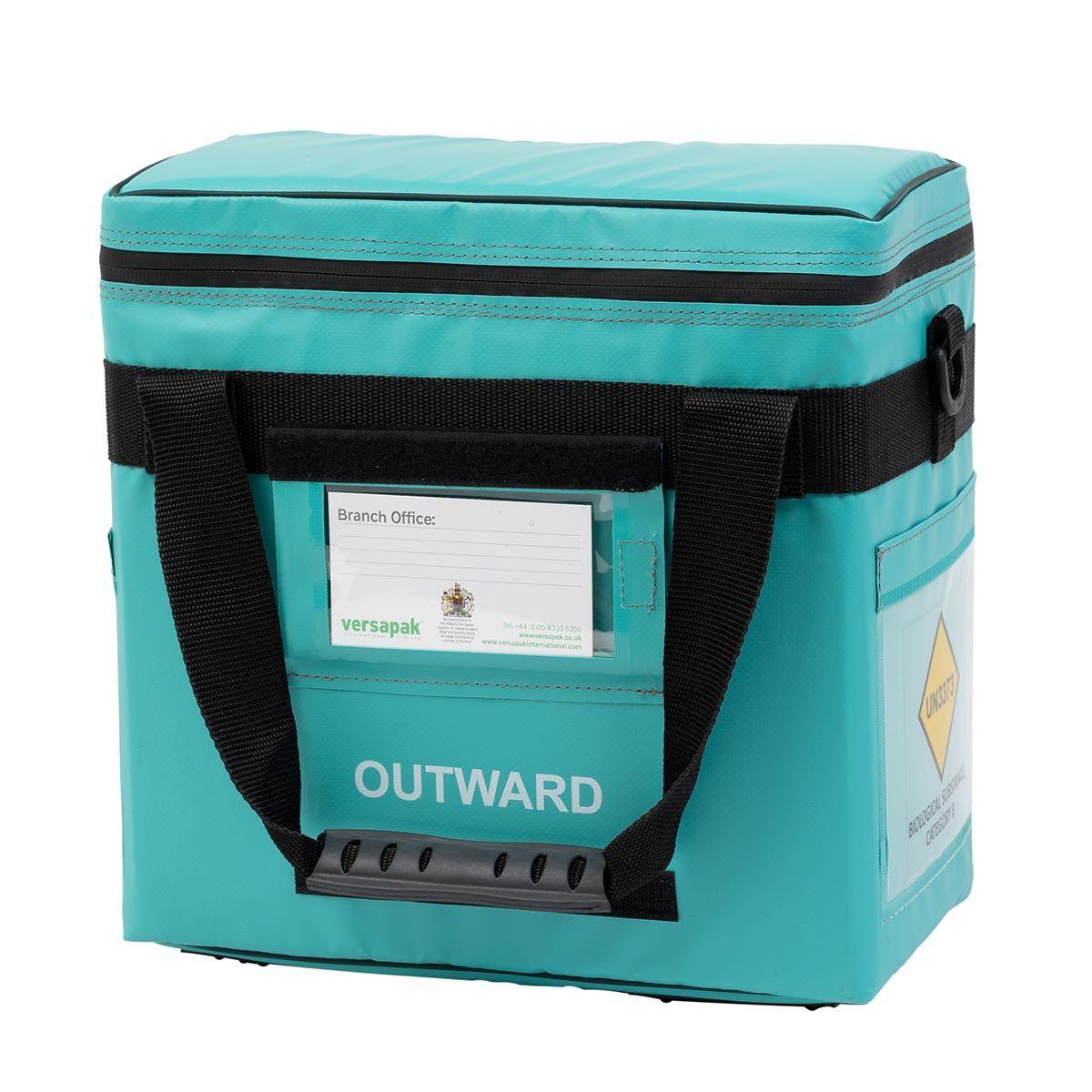 Green Small Insulated Pathology Sample Carrier - 305mm x 305mm x 170mm