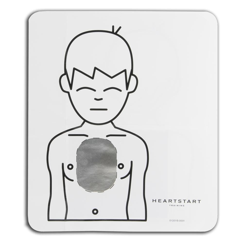 HeartStart Infant/Child Pad Placement Guide