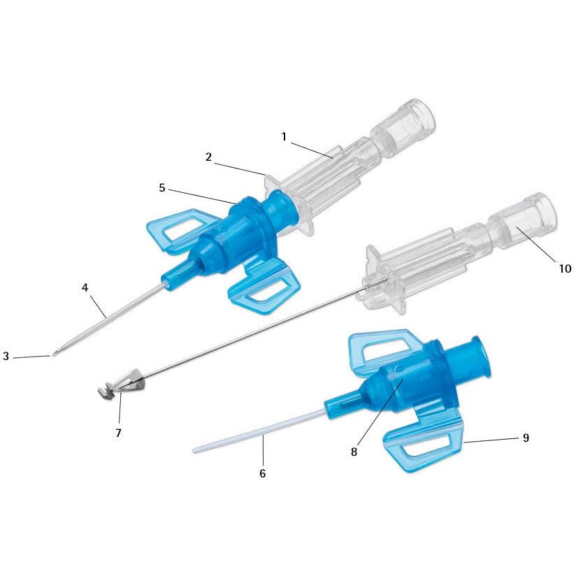 INTROCAN SAFETY 3 Closed IV Catheter 24G 0.75Inch Yellow - Box of 50