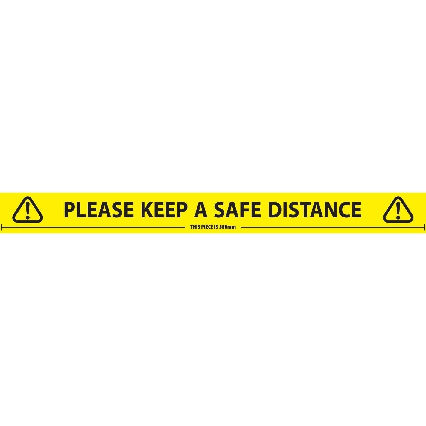 Keep a Safe Distance 66m Roll - Single