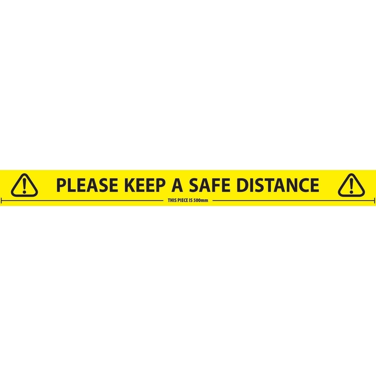 Keep a Safe Distance 66m Roll - Single