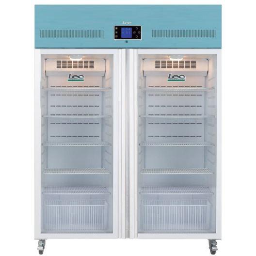 Lec PGR1200UK - 1200L Large Capacity Pharmacy Fridge - Glass Door