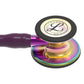 Littmann Cardiology IV Diagnostic Stethoscope: High Polish Rainbow & Plum - Violet Stem 6239