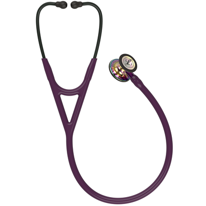 Littmann Cardiology IV Diagnostic Stethoscope: High Polish Rainbow & Plum - Violet Stem 6239