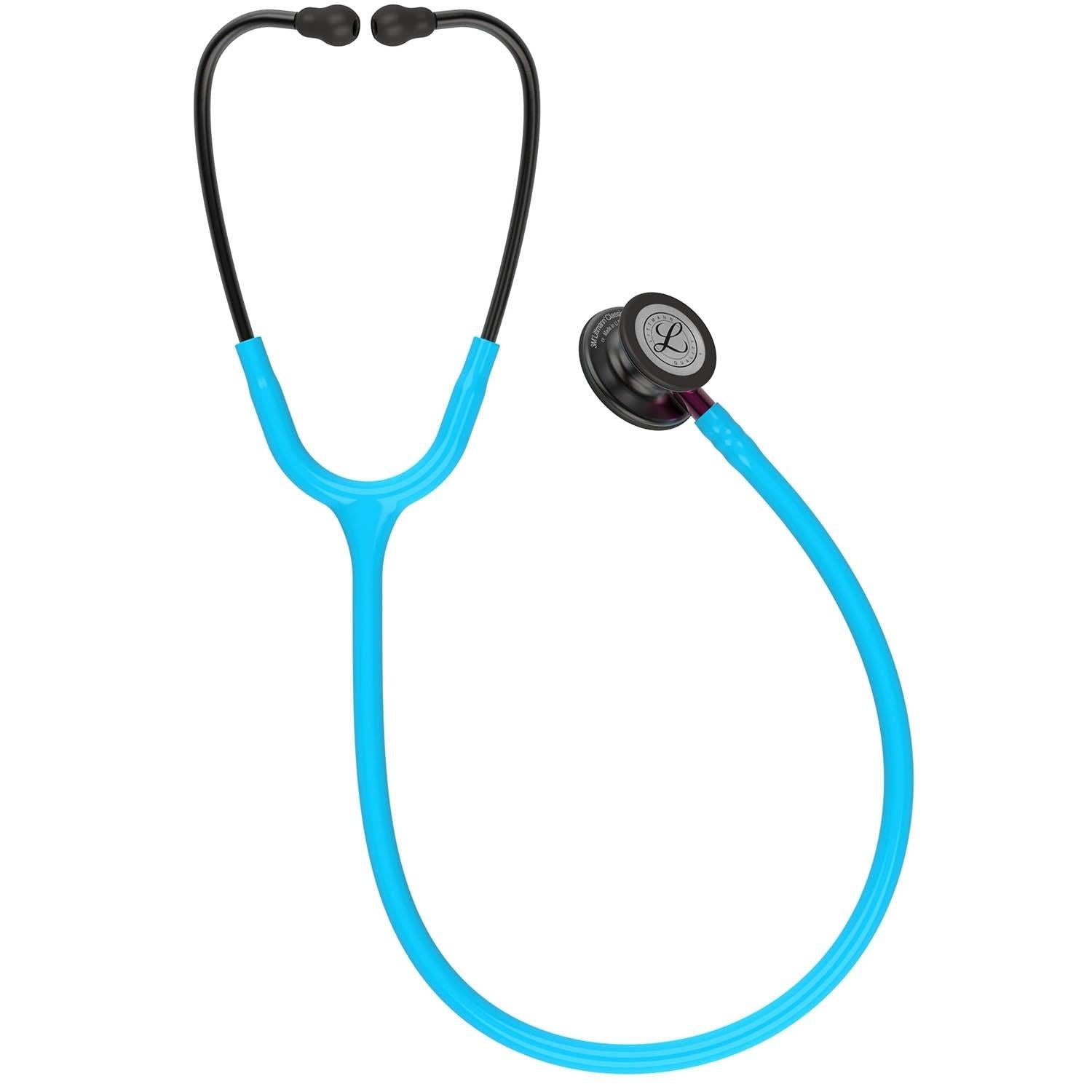 Littmann Classic III Monitoring Stethoscope: Smoke & Turquoise - Pink Stem 5872