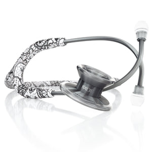 MD One® Epoch® Titanium Adult Stethoscope - Moulin Blanc/Metalika + Travel Case