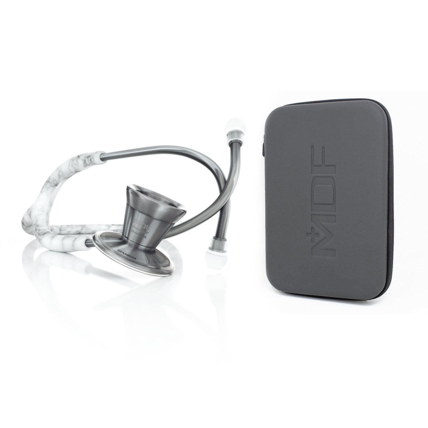 ProCardial® Titanium Adult Cardiology Stethoscope - Carrera Marble/Metalika+ Case