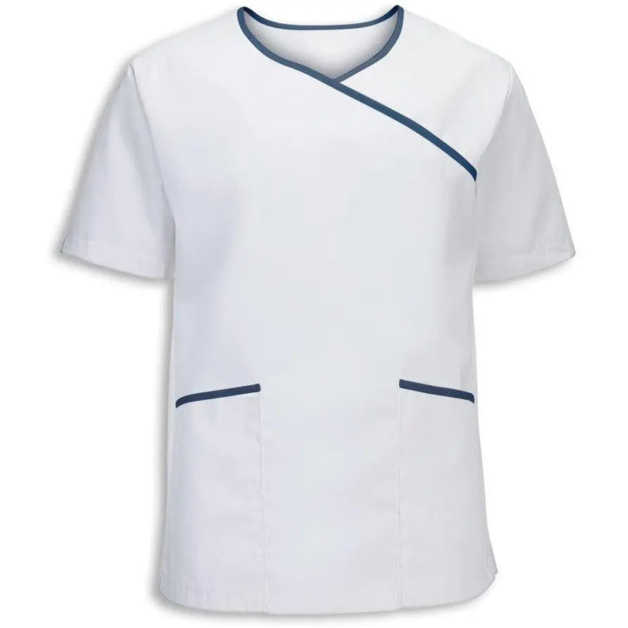 Men's Stretch Mock-Wrap Scrub Top