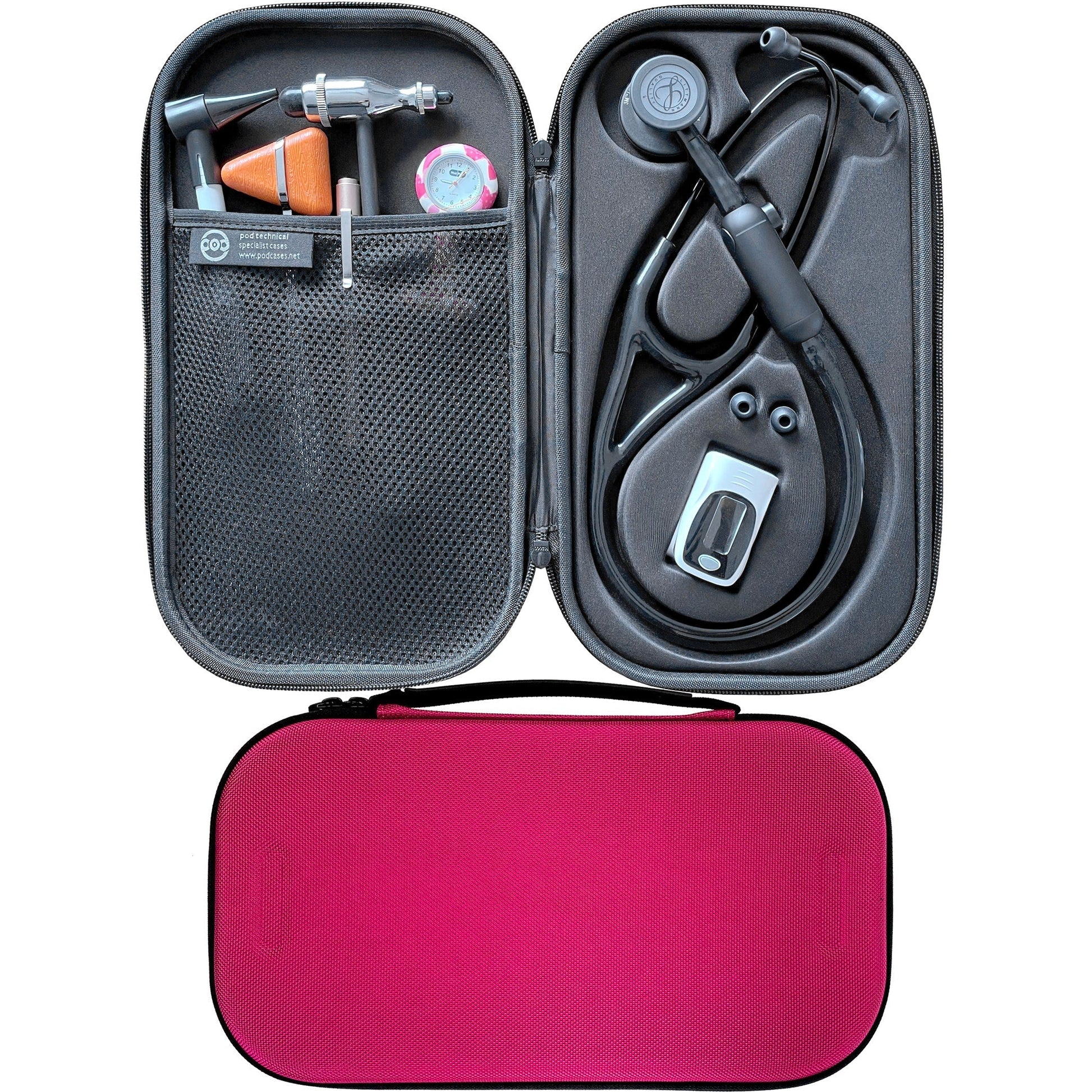 Pod Technical Cardiopod II Stethoscope Case for all Littmann Stethoscopes - Raspberry