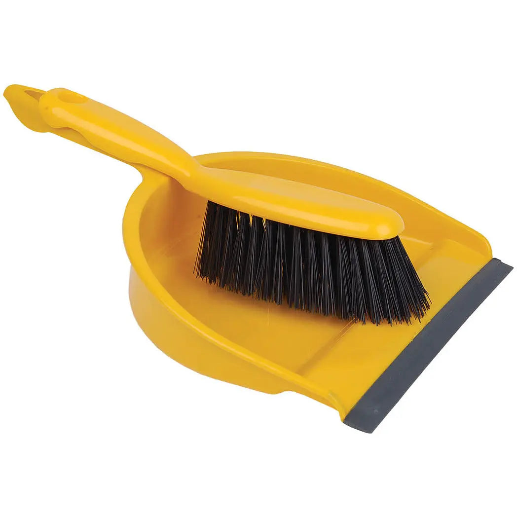 Professional Dustpan & Brush Set Stiff Bristles