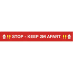ST02 Stop! Please keep 2m apart – 1000mm x 150mm - Single
