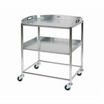 Stainless Steel Surgical Trolley 66x52x86cm (2 x S. Steel Trays)