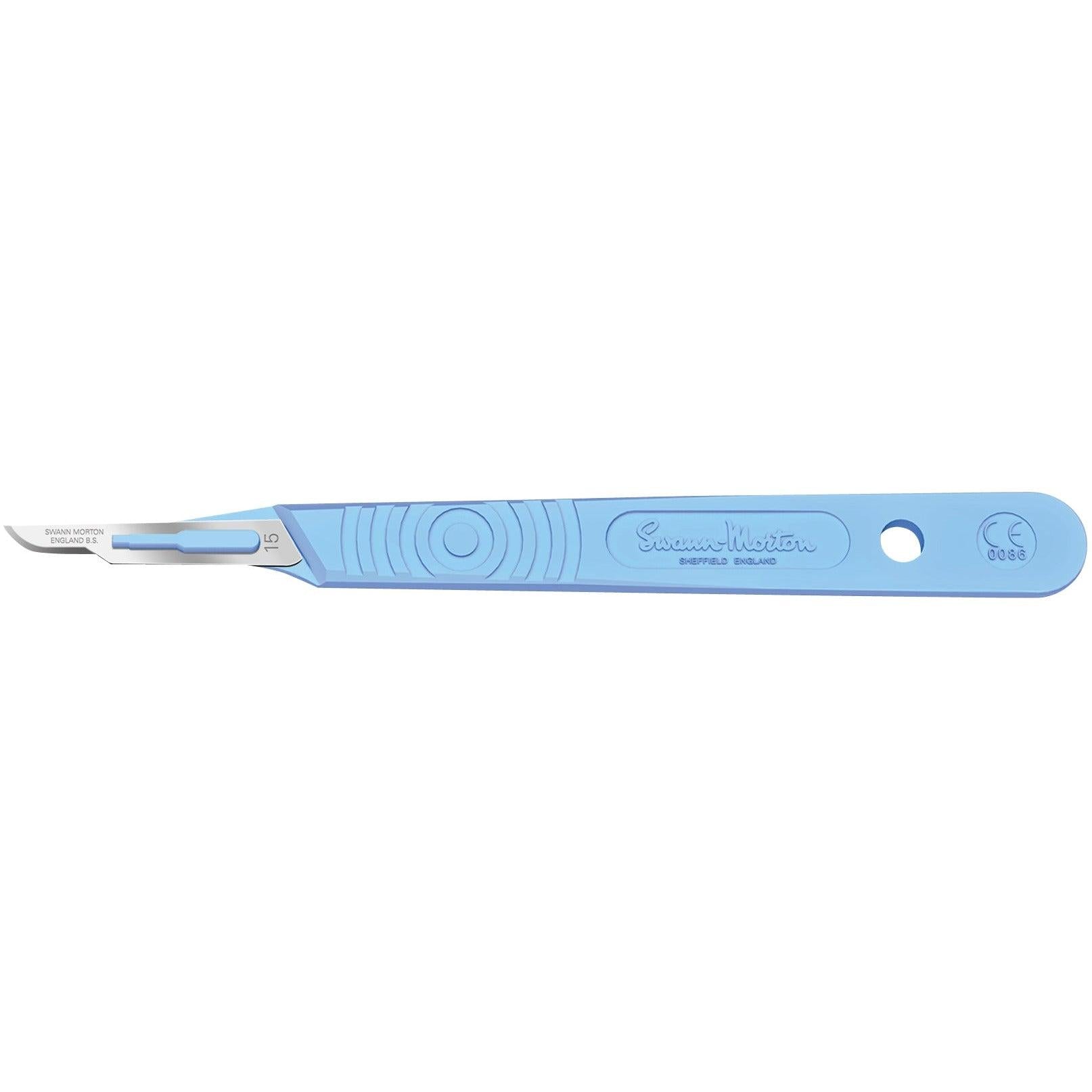 Sterile Disposable Scalpel No.15 Blade with Polystyrene Handle x 10