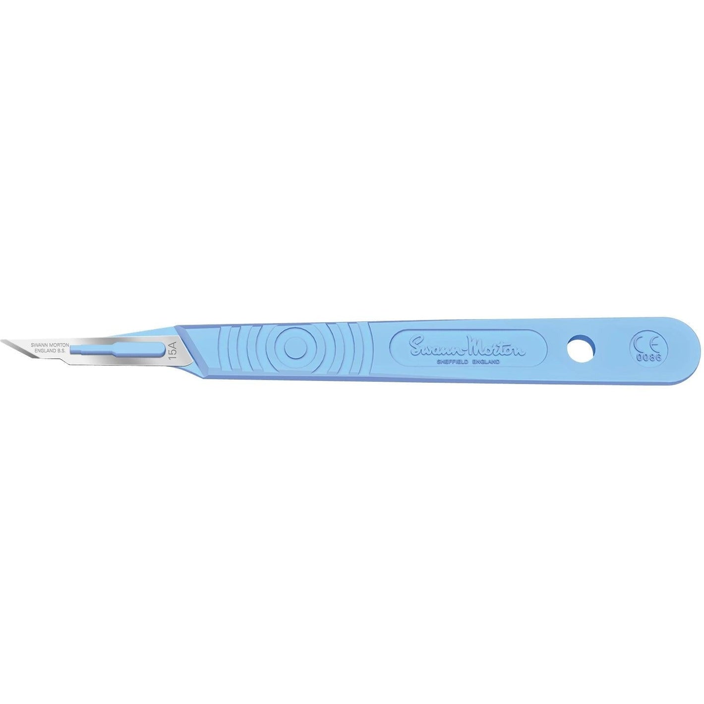 Sterile Disposable Scalpel No.15a Blade with Polystyrene Handle x 10