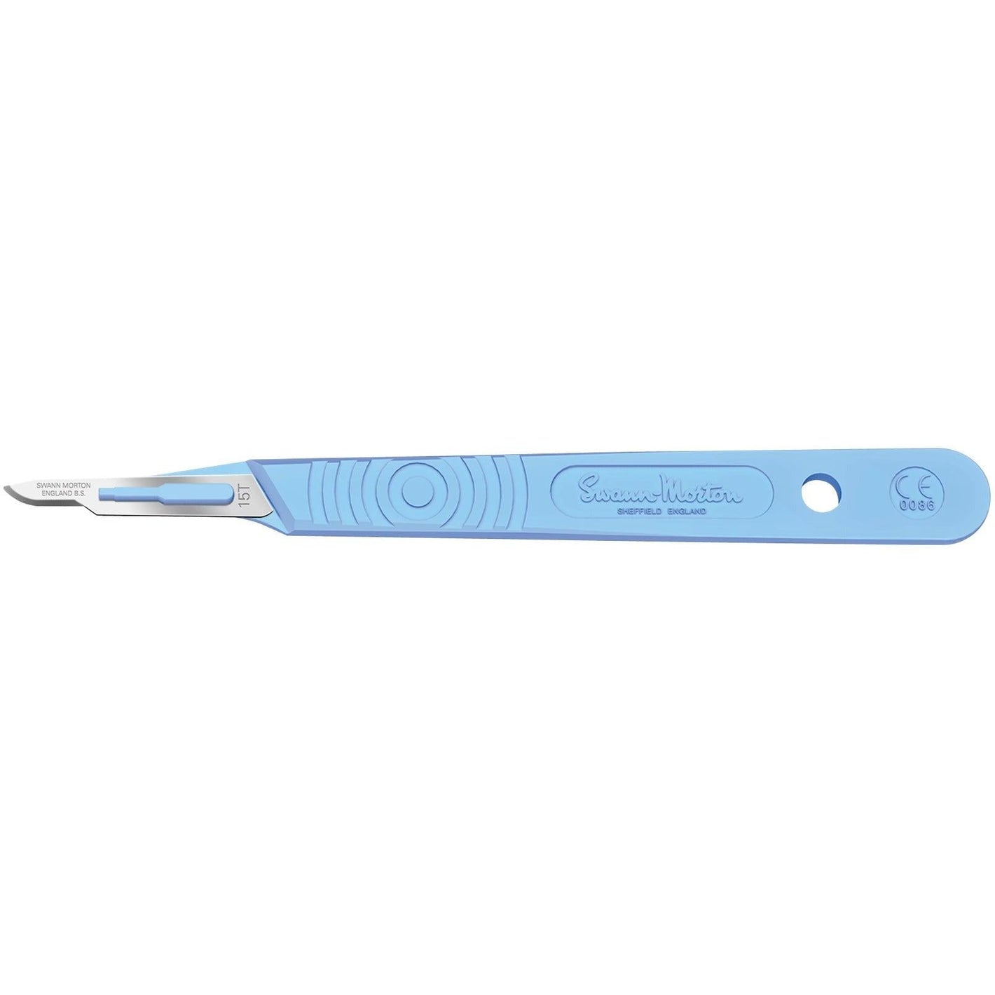Sterile Disposable Scalpel No.15t Blade with Polystyrene Handle x 10