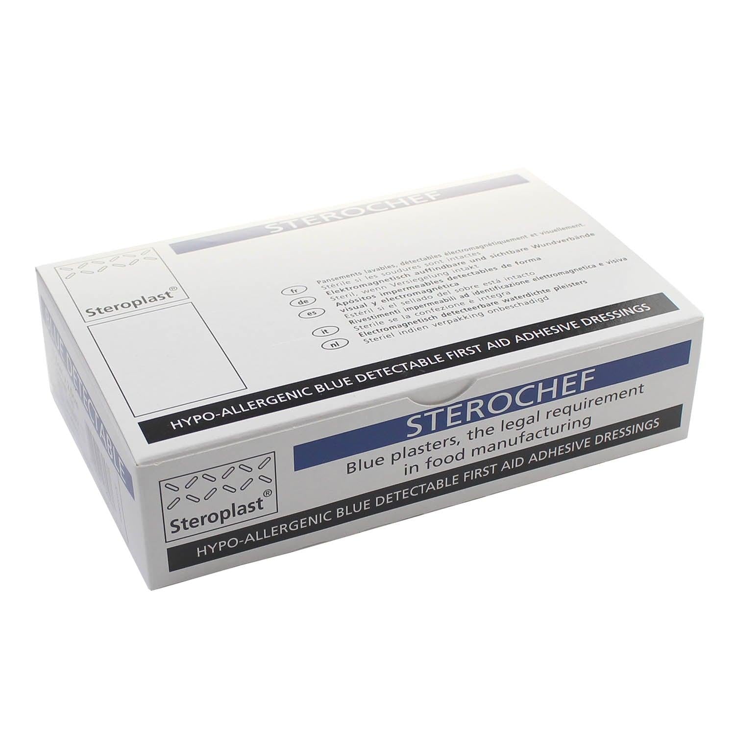 Sterochef Blue Detectable Plaster 7.5cm x 2.5cm x 100