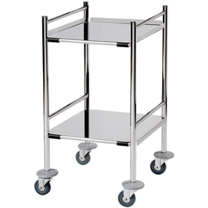 Sunflower Dressing Trolley 450 x 450 x 840mm with 2 Removable Reversible Shelves