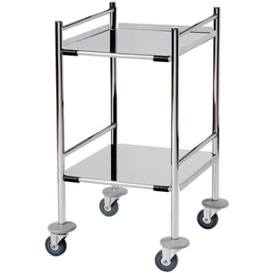 Sunflower Dressing Trolley 450 x 450 x 840mm with 2 Removable Reversible Shelves