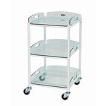 Sunflower Dressing Trolley 46cm Wide 3 x Glass Effect Trays