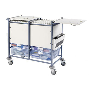 Sunflower Medical Notes Trolley - Enclosed Sides with Hinged Locking Top