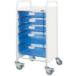 Sunflower Vista 55 Trolley - 3 Single, 2 Double Trays - Blue