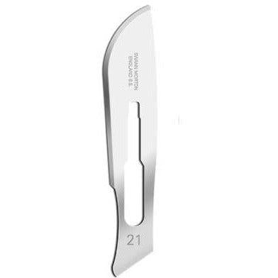 Surgical Scalpel Blade 21 - Carbon Steel - Sterile (Pack of 100)