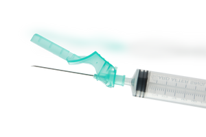 Terumo AGANI Safety Hypodermic Needle - 23G, 1.5" x100 - Blue