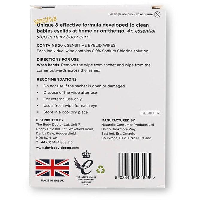 The Eye Doctor Sterile Lid Wipes For Daily Baby Care. 20 wipes