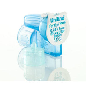Unifine Pentips Plus Diabetes Medication Injection Pen Needle - 8mm x 31G x 100