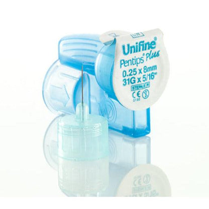 Unifine Pentips Plus Diabetes Medication Injection Pen Needle - 8mm x 31G x 100