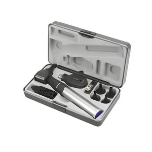 Keeler Fibre Optic Otoscope with standard battery, shown with a sleek handheld design and adjustable viewing head for ear examinations.