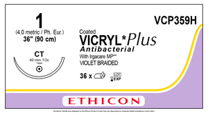 Vicryl Plus Ct Vio 90cm M4 Usp1 S/A Ct - Box of 36