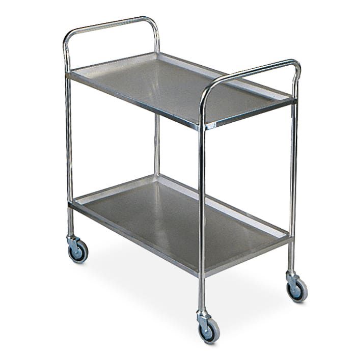 Bristol Maid light duty stainless steel general purpose trolley with 2 shelves