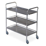 Bristol Maid light duty stainless steel general purpose trolley with 3 shelves