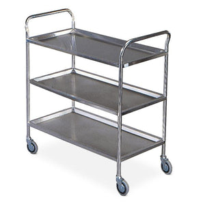 Bristol Maid light duty stainless steel general purpose trolley with 3 shelves