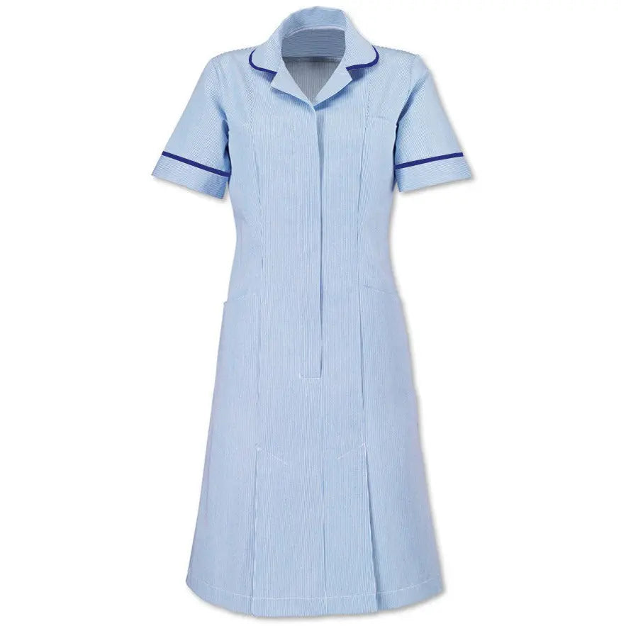Women's Stripe Nursing Dress with Rounded Collar