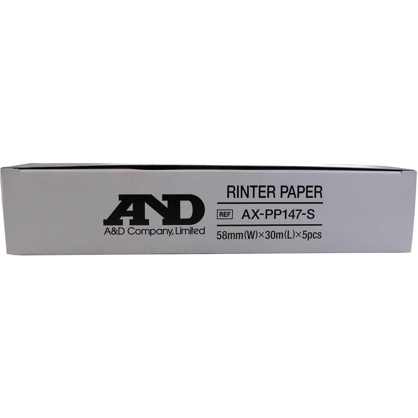 A&D Medical printer paper rolls for TM-2655P and TM-2657P, set of 5 rolls, compatible with medical printing devices.