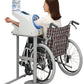 A&D Medical TM-2657P upper arm blood pressure monitor with cuff and display in a waiting room setting