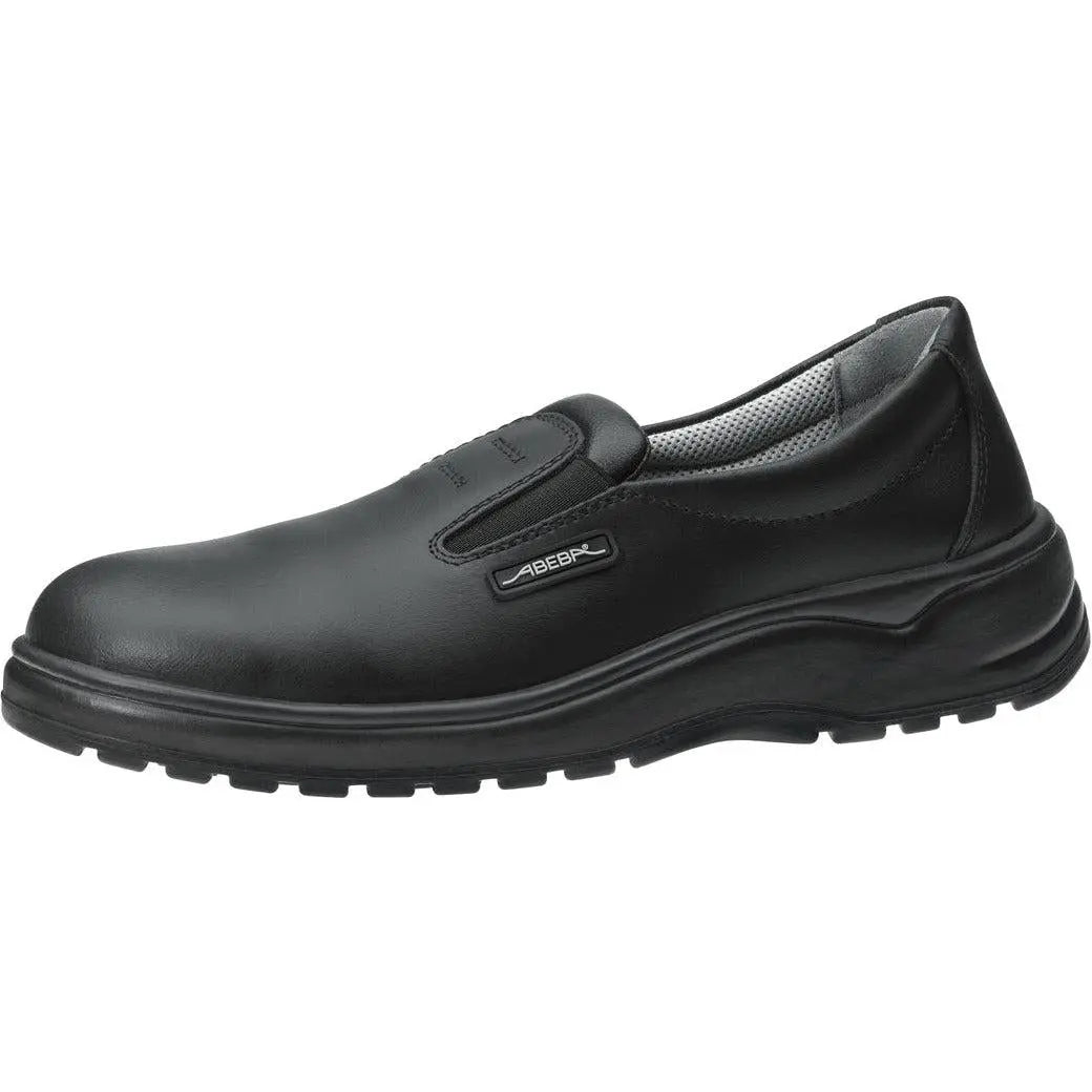 Black smooth leather occupational loafer shoes by Abeba, featuring a sleek design and comfortable fit for professional wear.