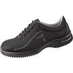 Black Abeba occupational Uni6 Low Show shoes with breathable textile upper, designed for comfort and safety in work environments.