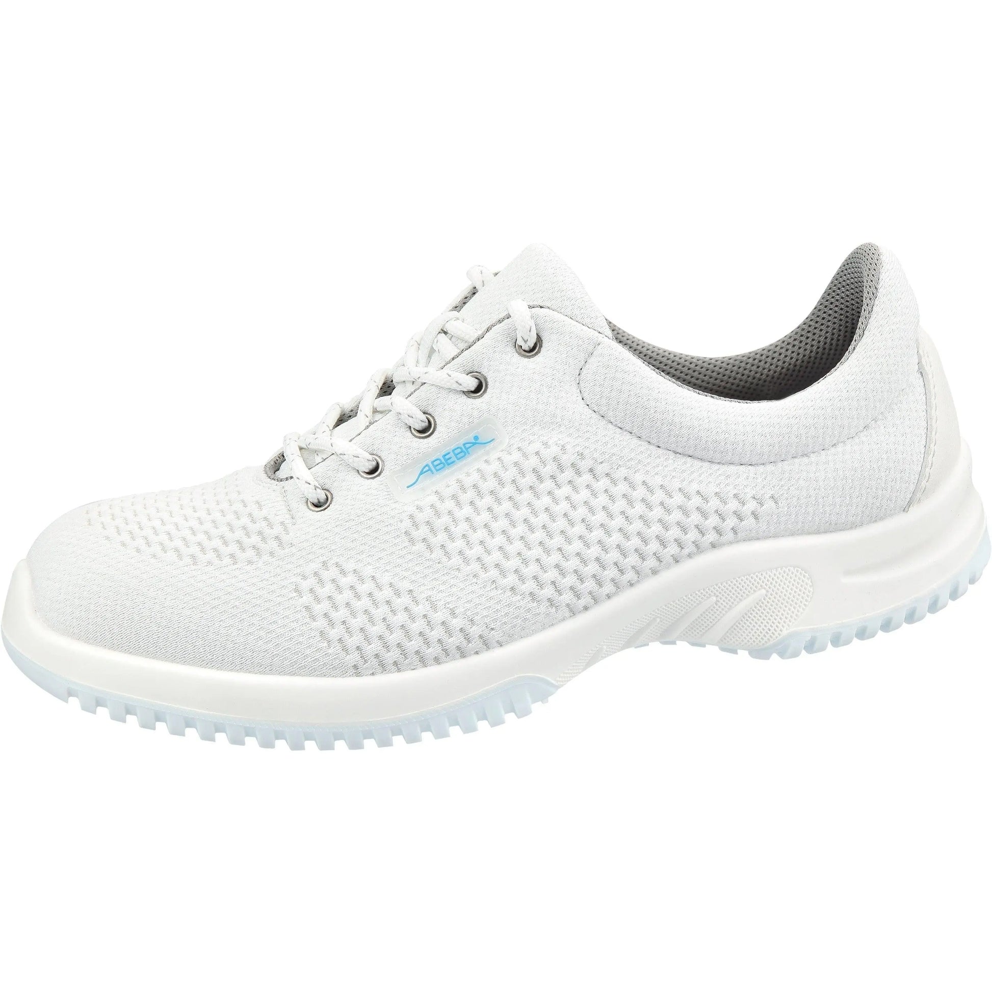 Black Abeba Occupational Shoes Uni6 Low Show with breathable textile upper and slip-on design, suitable for workplace safety.