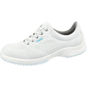 Black Abeba Occupational Shoes Uni6 Low Show with breathable textile upper and slip-on design, suitable for workplace safety.