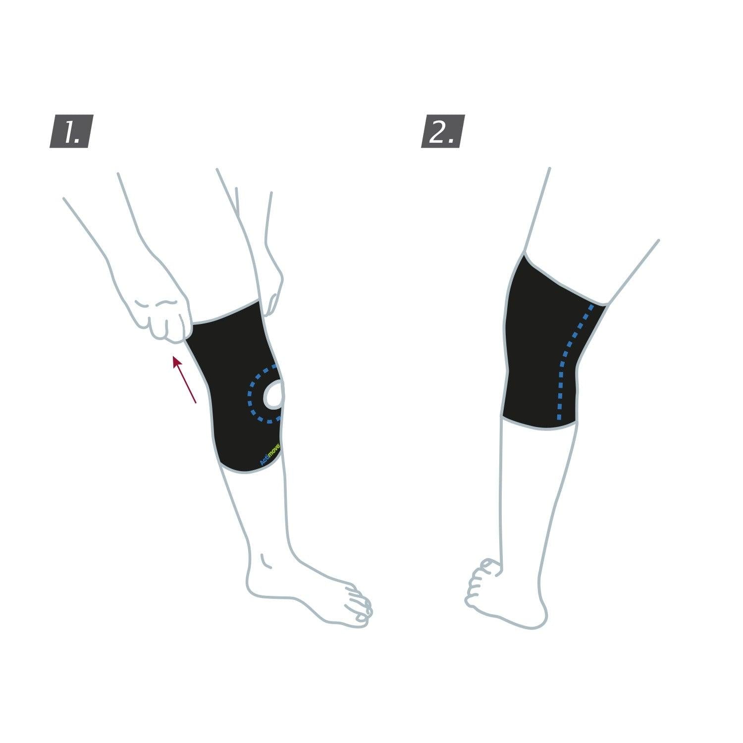 Actimove Kids knee support brace with adjustable straps and breathable fabric, designed for children's knee compression and stability.