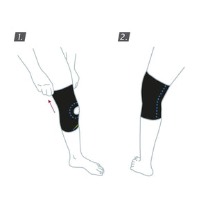 Actimove Kids knee support brace with adjustable straps and breathable fabric, designed for children's knee compression and stability.