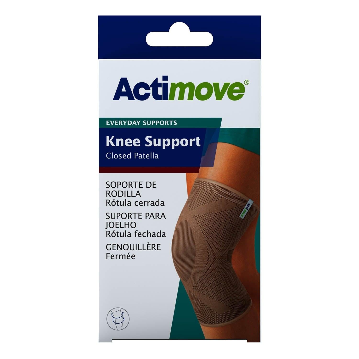 Actimove Elbow Support for everyday use, showing a flexible, breathable brace wrapped around an arm with visible support features.