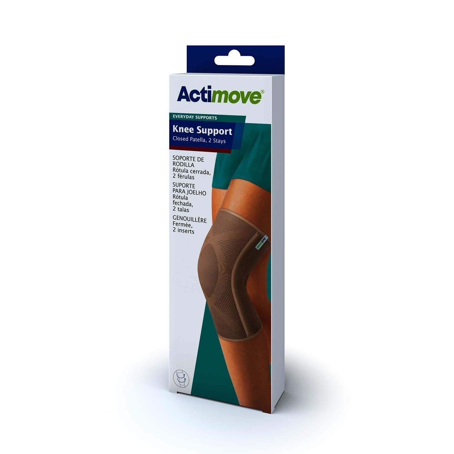 Actimove® Knee Support with closed patella and two stays for everyday knee stabilization and support.