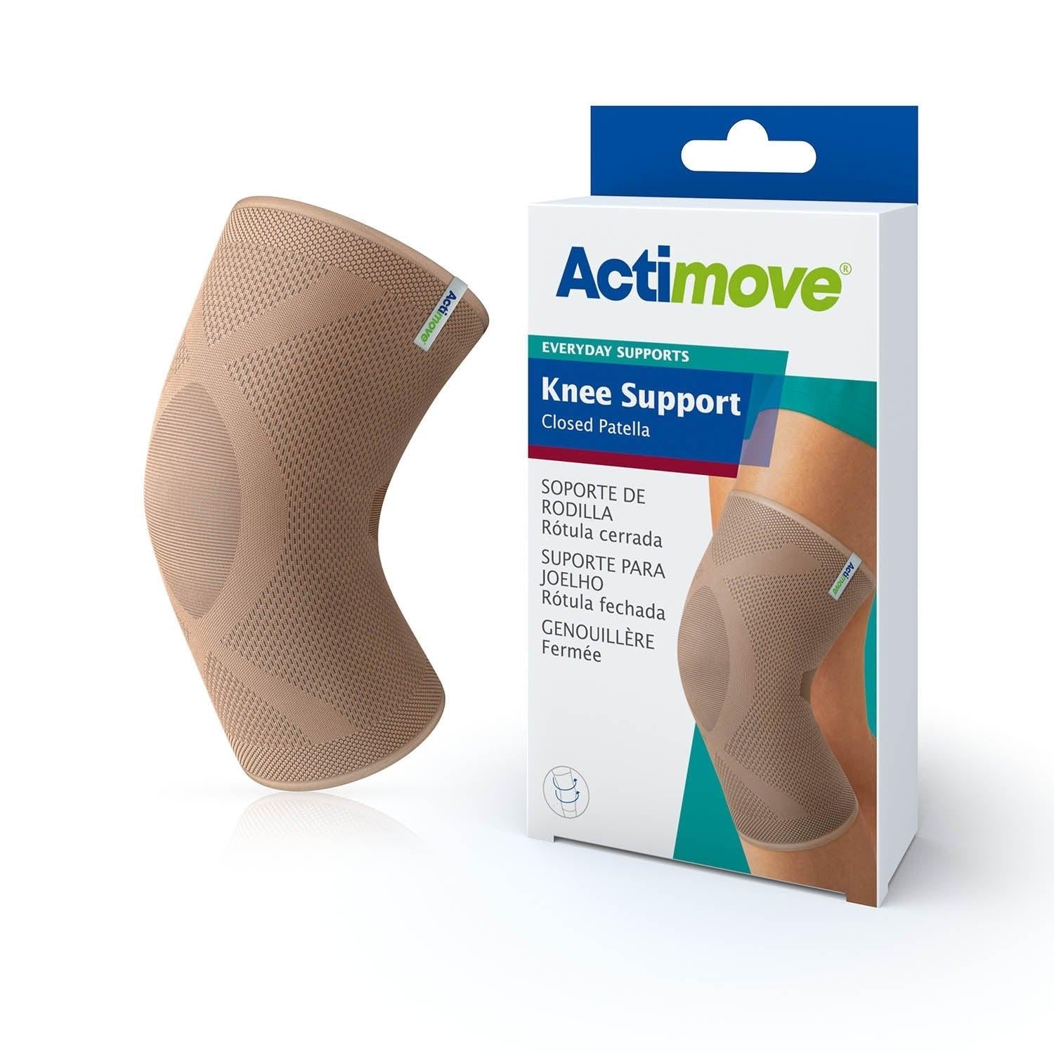 Actimove® Knee Support with closed patella, providing everyday knee stabilization and compression for joint support.