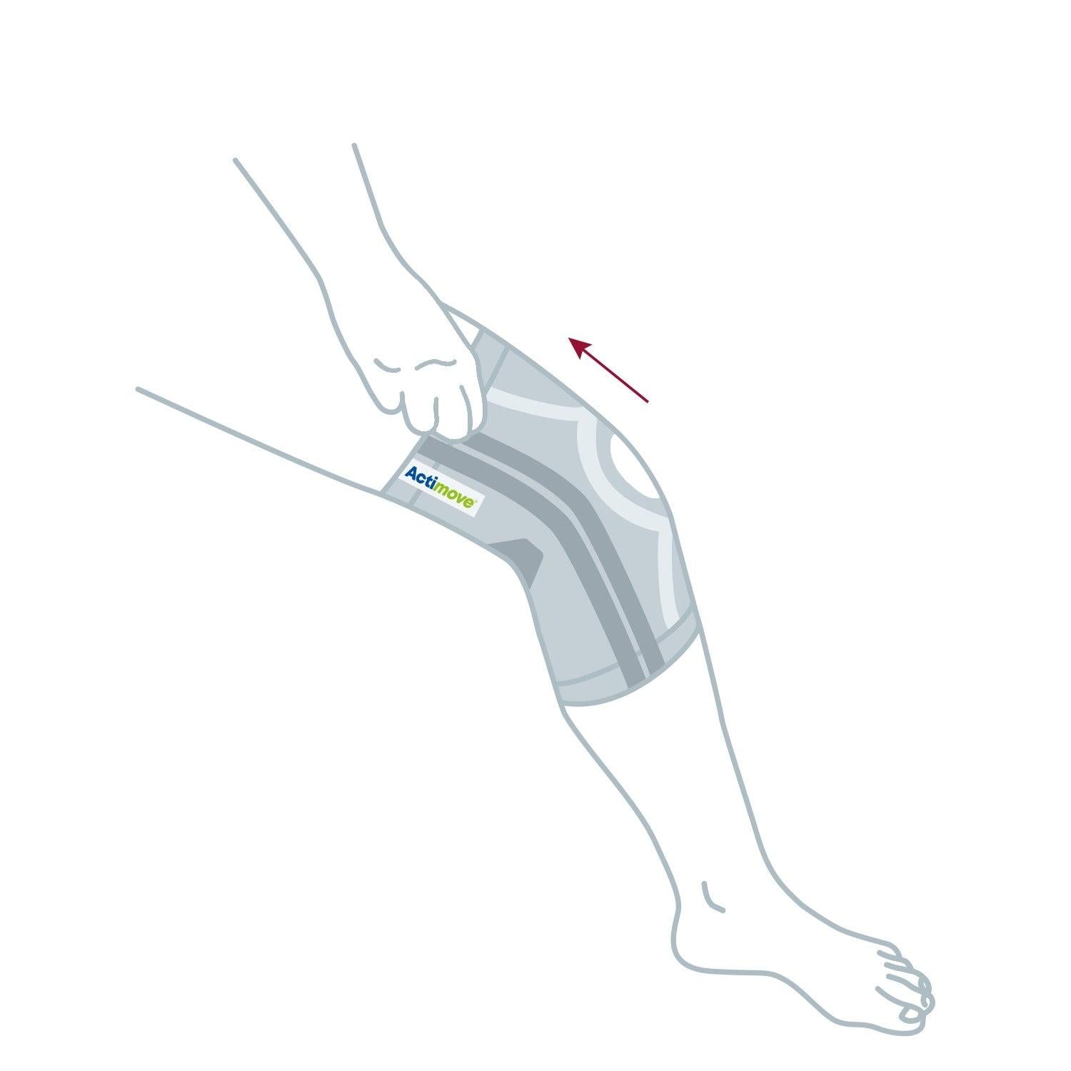 Actimove knee support with open patella and four stays, providing everyday stability and support for knee pain relief.