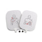 FR2 AED Pediatric Defibrillation Pads by AED 360, showing two adhesive pads with connector cables for child resuscitation.