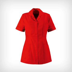 Traditional Nurses Tunic with Contemporary Cut - Red